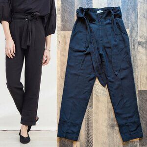 Apiece Apart Bendita Pants Black Linen Cotton Trousers